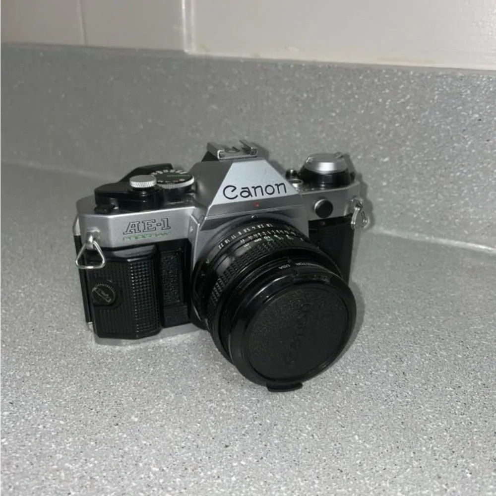 Canon AE-1 Program Film Camera - Silver and Black